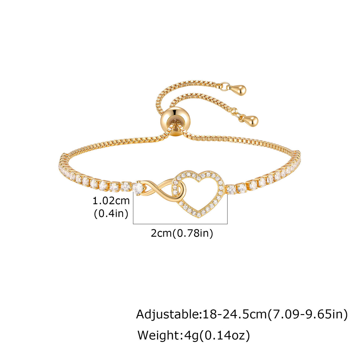 Heart Adjustable Copper Bracelet