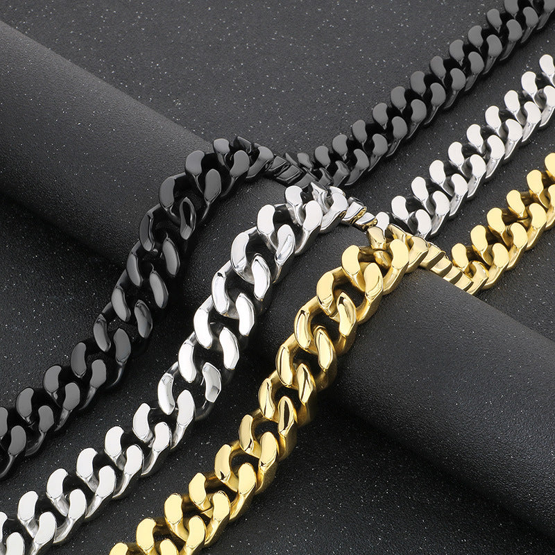 Planderful Collection Stainless Steel Cuban Chain for Men