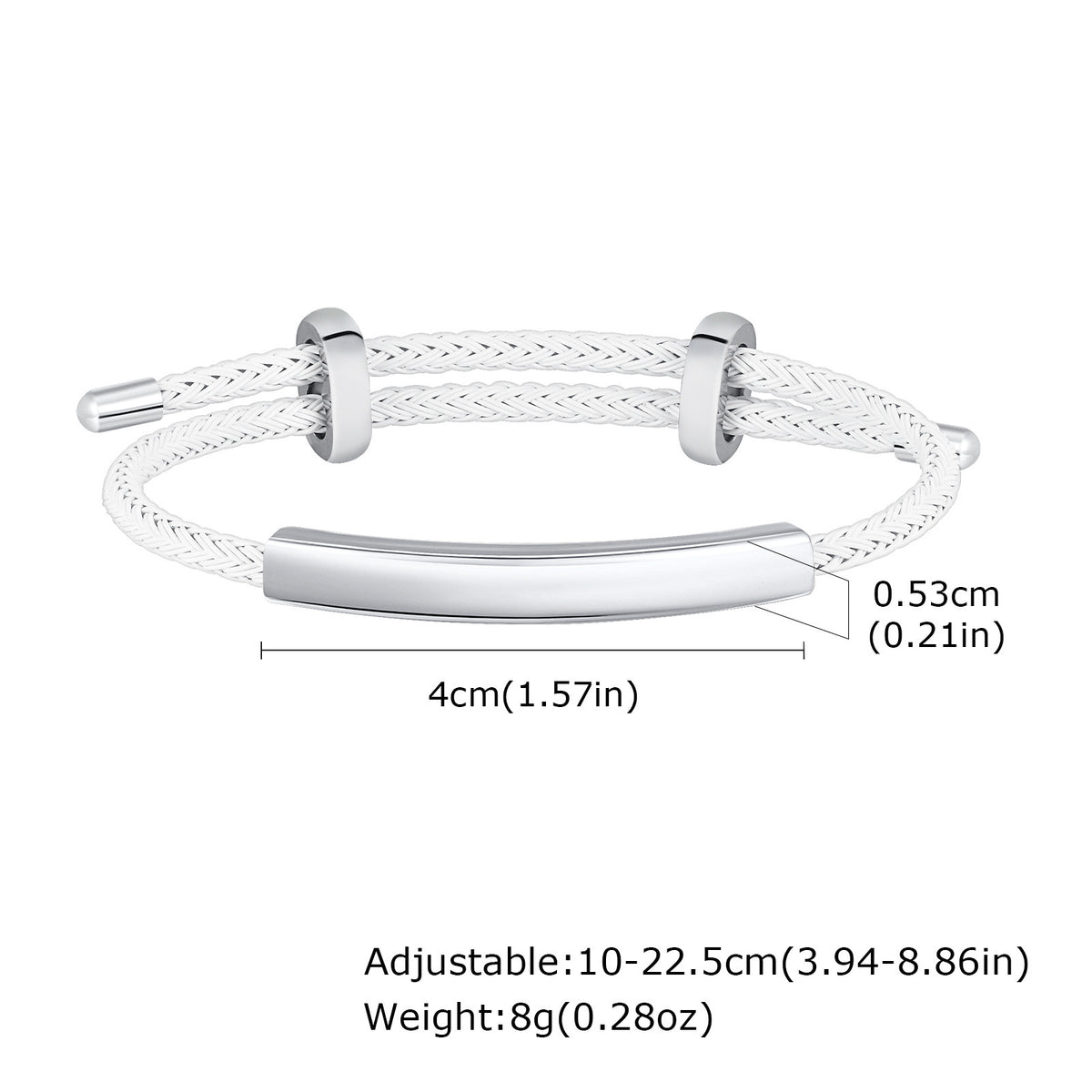 Adjustable Black Stainless Steel Bracelet for Men