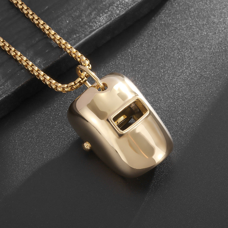 Steel Necklace – Minimalist Everyday Pendant