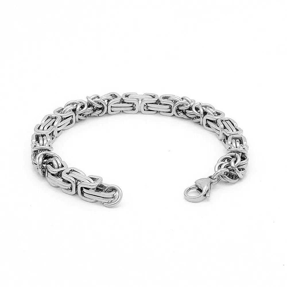 Vintage Byzantine Stainless Steel Men's Bracelet