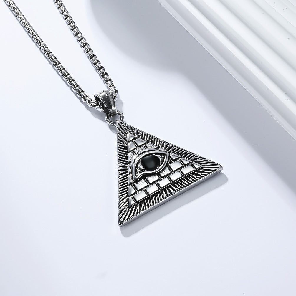 Planderful Stainless Steel Geometric Pendant Necklace For Men Trendy Durable Everyday Jewelry