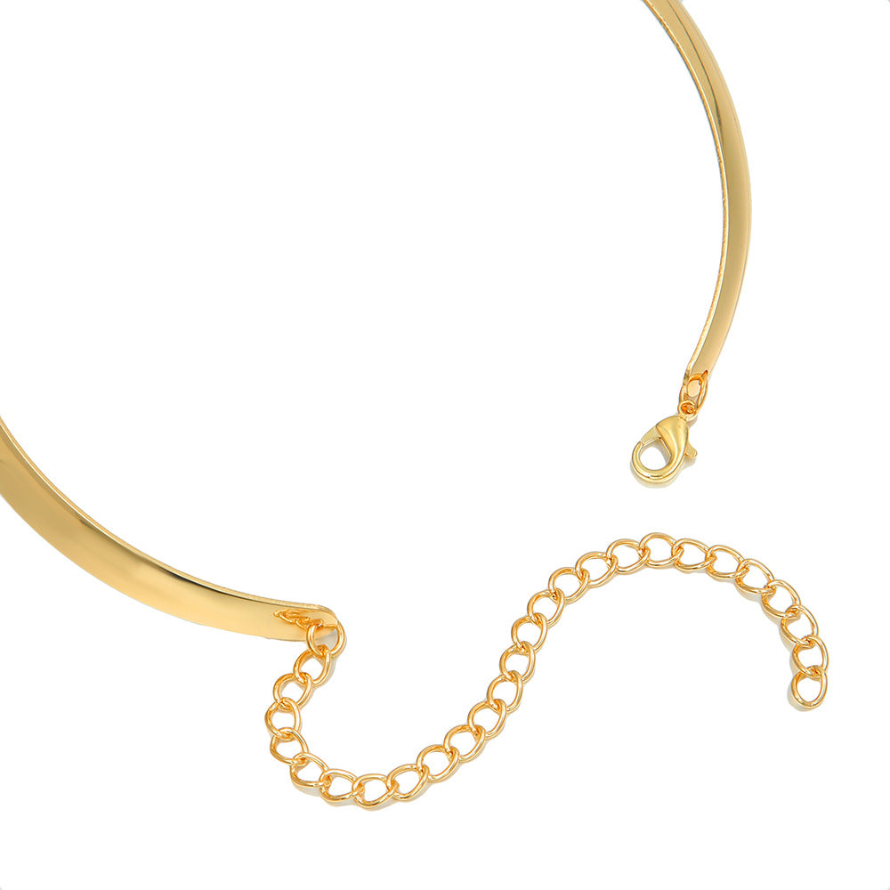 Planderful Savanna Rhythms Jewelry Set – Elegant Metal Choker and Earrings