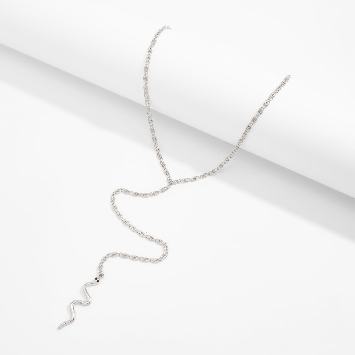 Snake Pendant Y-Shaped Tassel Necklace