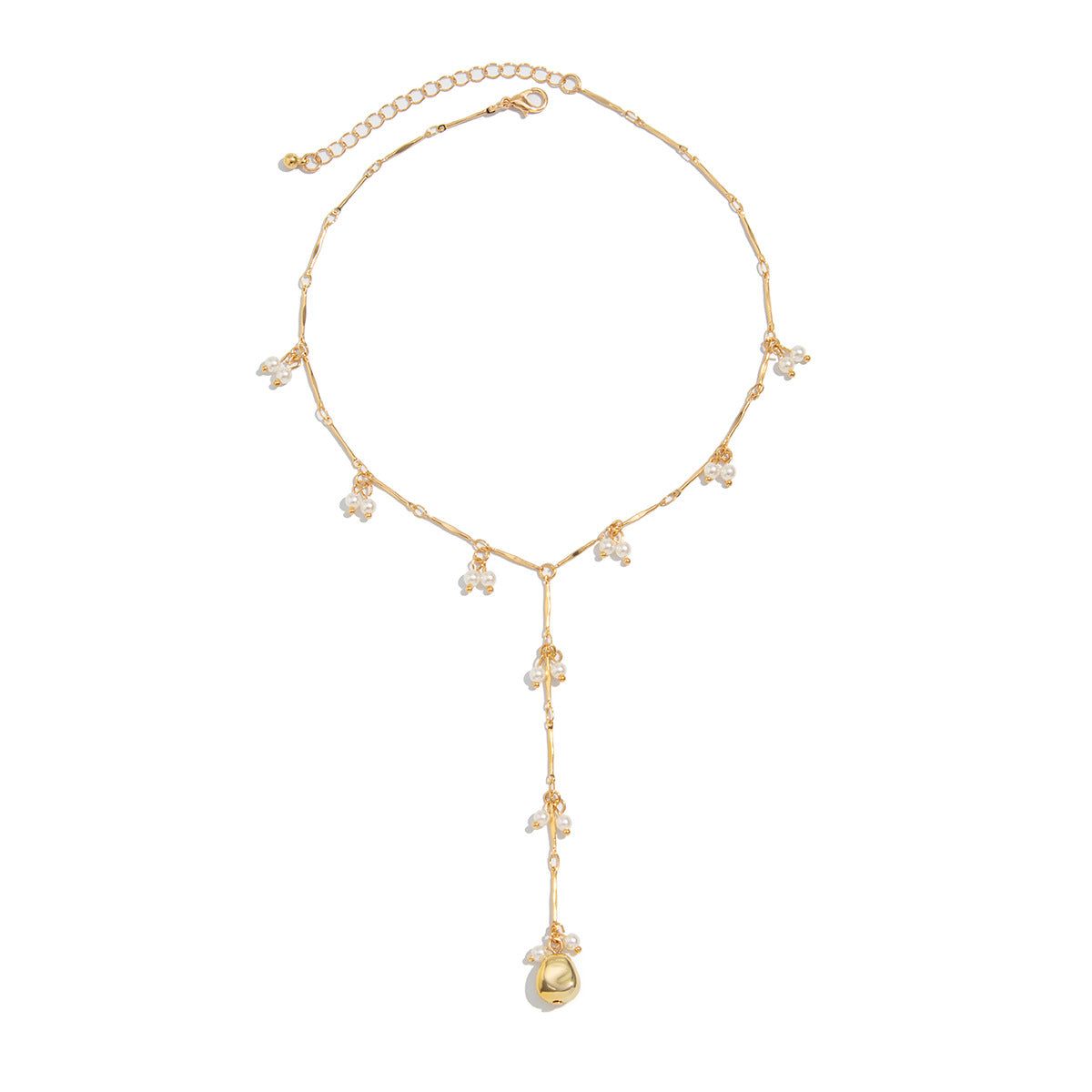 Planderful Vienna Verve Necklace – Elegant French Retro Imitation Pearl Design