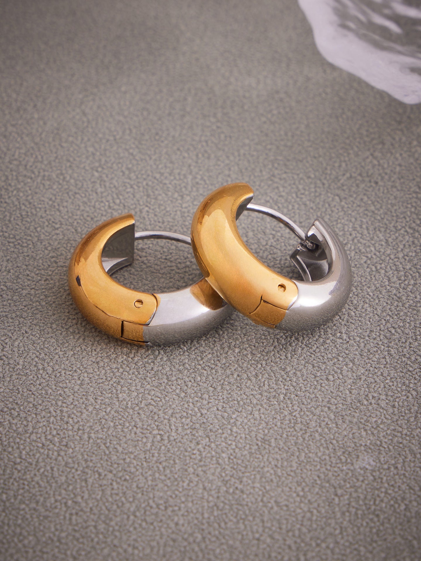 Planderful Womens Ring Earrings Stainless 18K Gold Plated