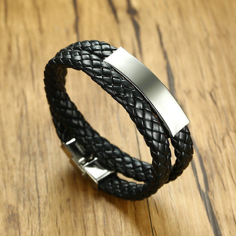 Cross-Border Accessories Black Men's Bracelet Spot Wholesale