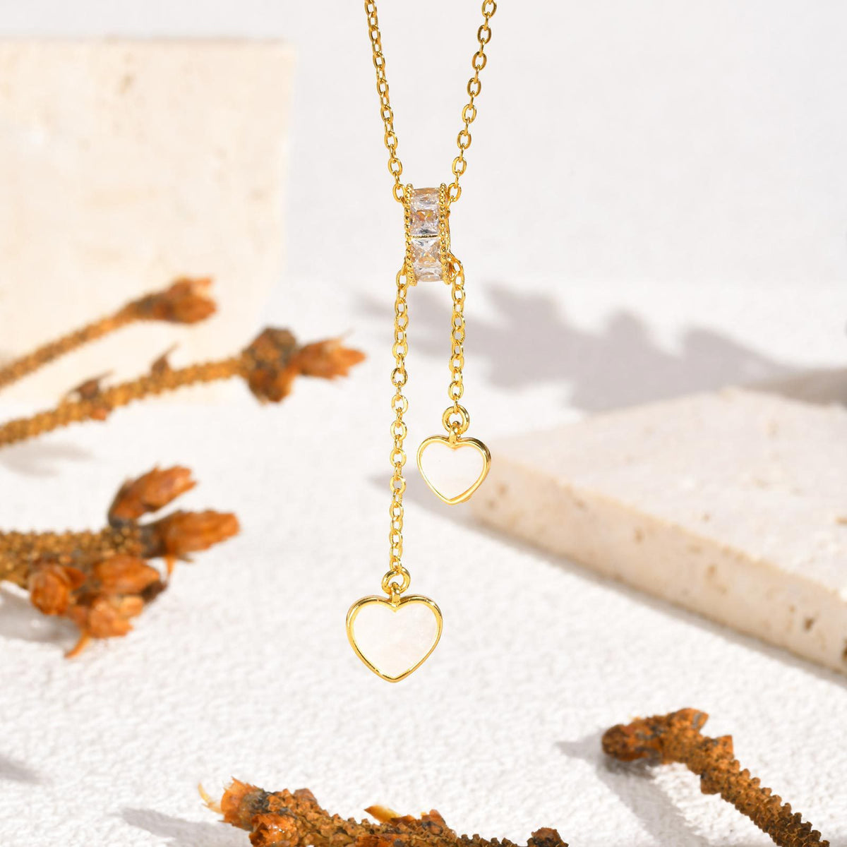 Japan & South Korea Wind Titanium Steel Necklace Women's Zircon