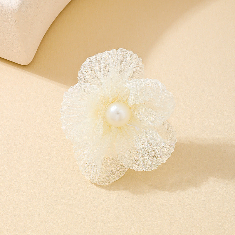 Charming Flower Gauze Lady Ring for Fashionable Women