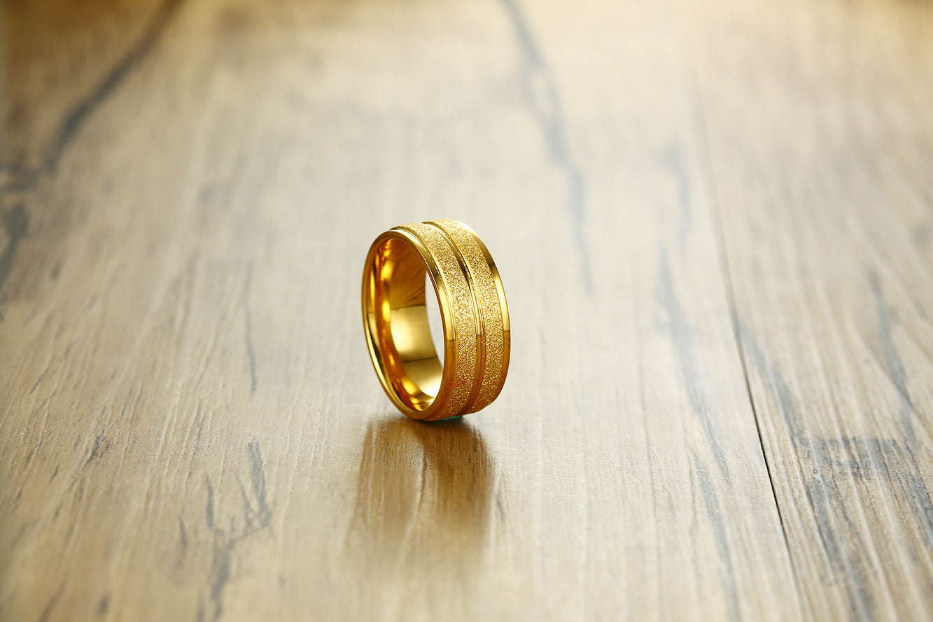 eBay Cross-Border E-Commerce Jewelry 8MM Titanium Steel Ring