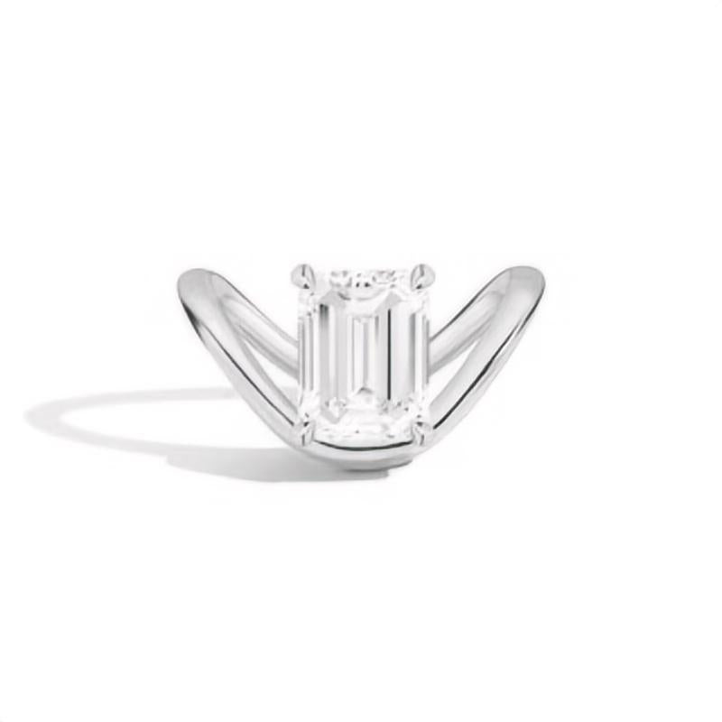 High Quality S925 Sterling Silver Wedding Ring Moissanite 2.0 Carat