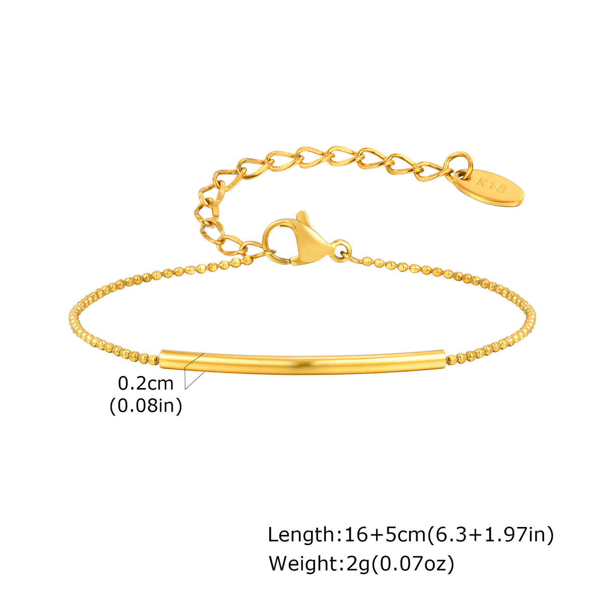 Gold-Plated Stainless Steel Bracelet