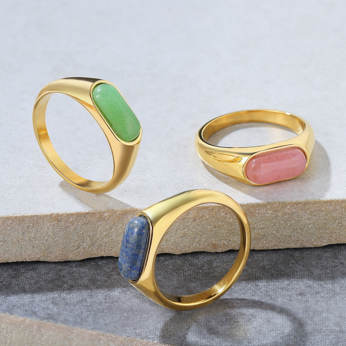 Planderful Titanium Steel Ring For Women Bold Statement Jewelry Everyday Genie Collection