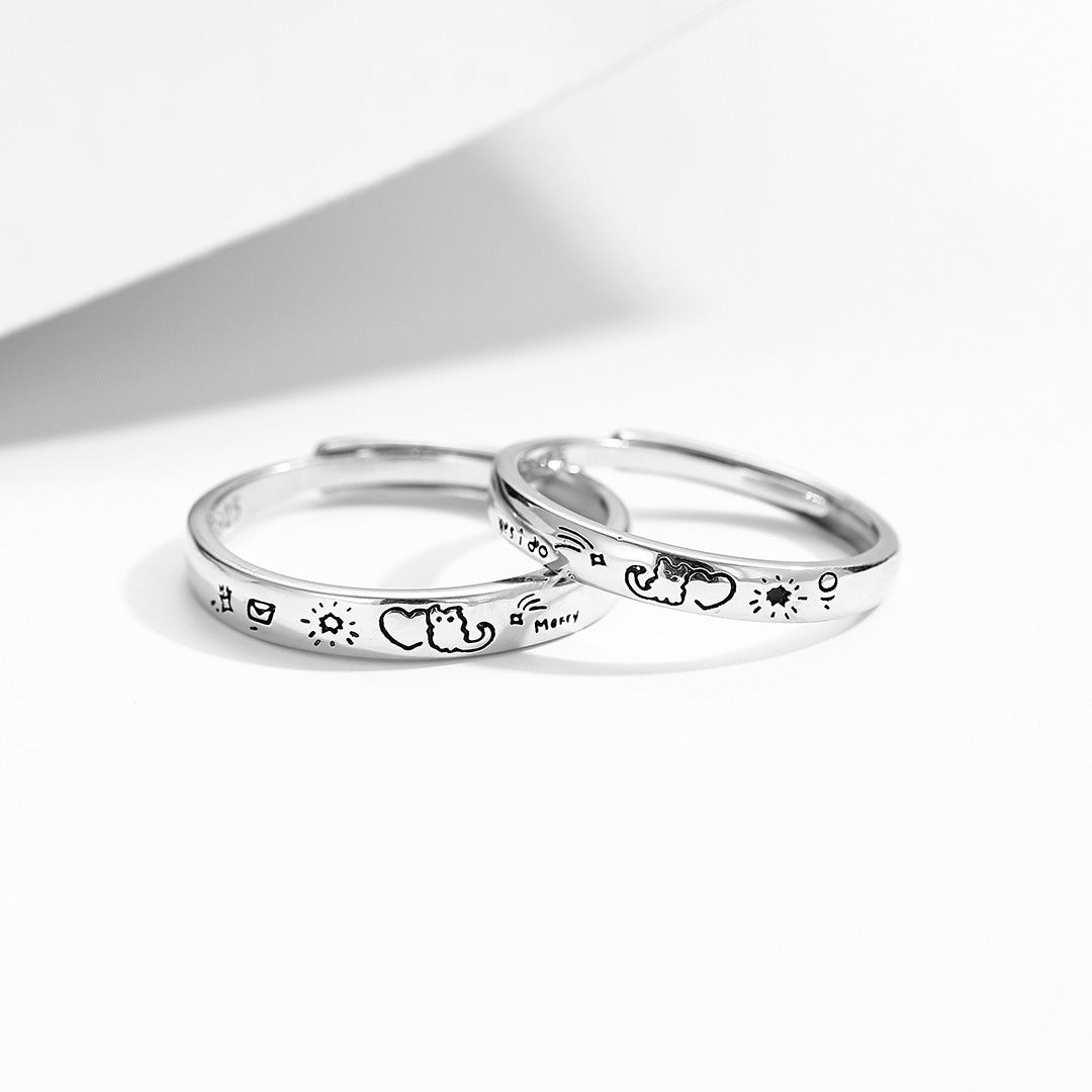 Romantic Graffiti S925 Sterling Silver Ring