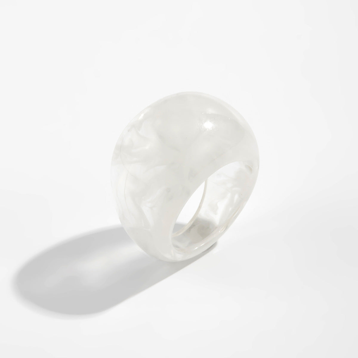 Planderful Vienna Verve Statement Ring Bread Shaped Wide Ring Maillard Color Hand Jewelry For Bold Fashion Lovers