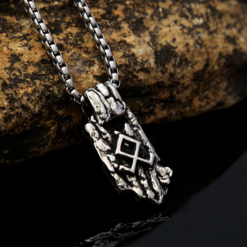 European And American Titanium Steel Necklace Accessories Viking Rune Pendant Jewelry For Men