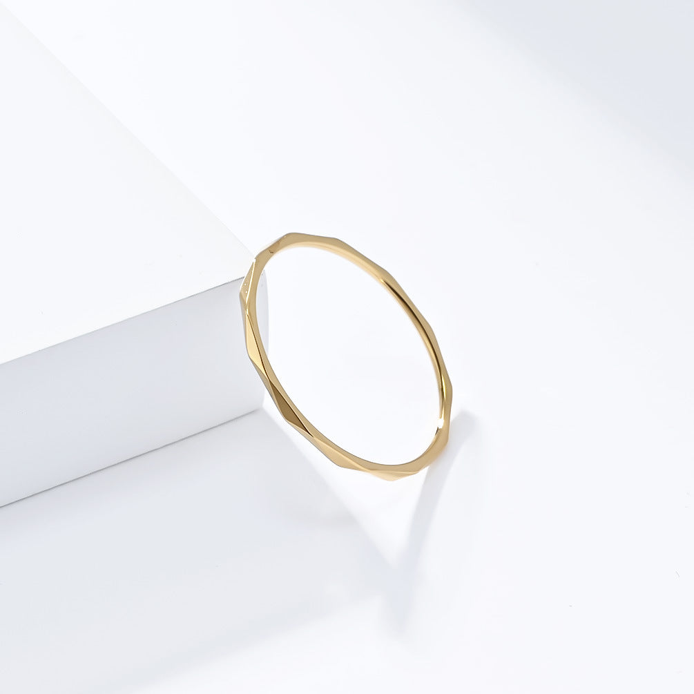 Planderful Titanium Ring Rhombus Style Stackable For Women Light Luxury Everyday Genie Jewelry