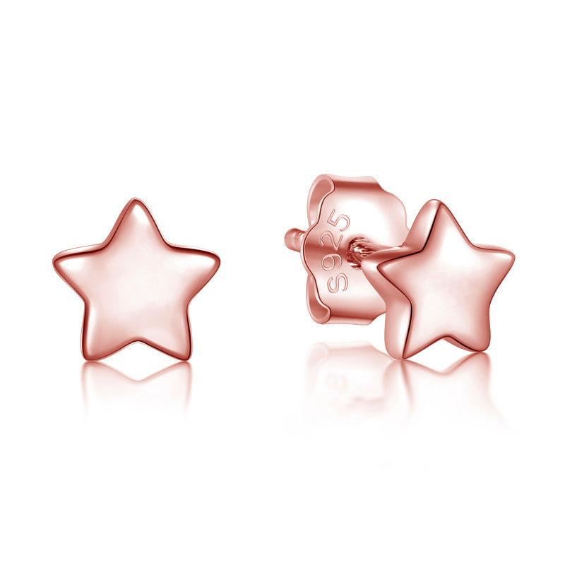 925 Sterling Silver Moon Star Earrings