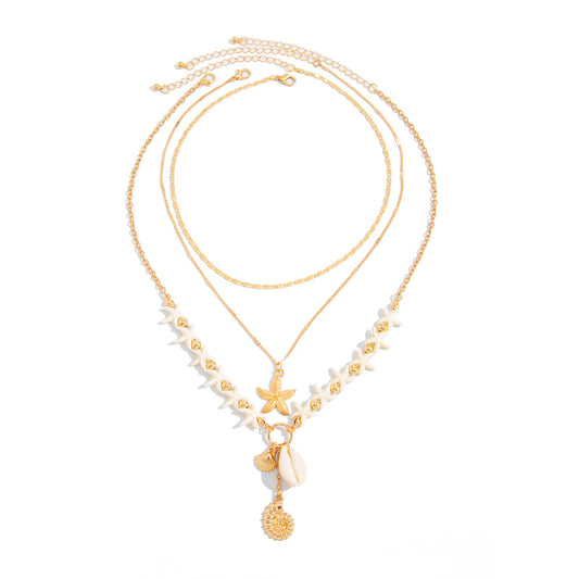 Shell & Starfish Bohemian Layered Necklace