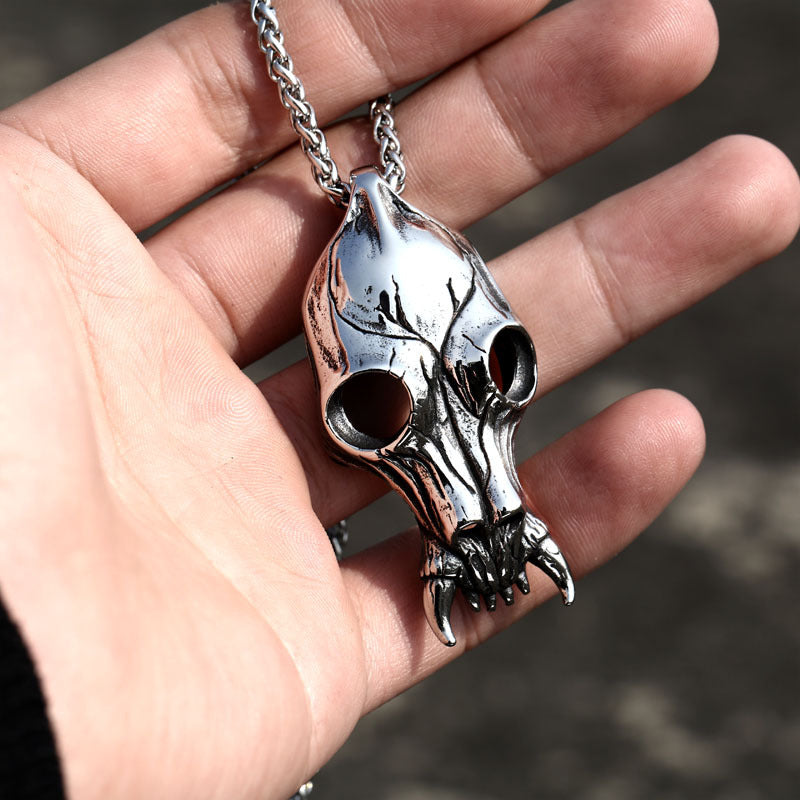 Retro Titanium Steel Skull Pendant for Men - European and American Foreign Trade Jewelry