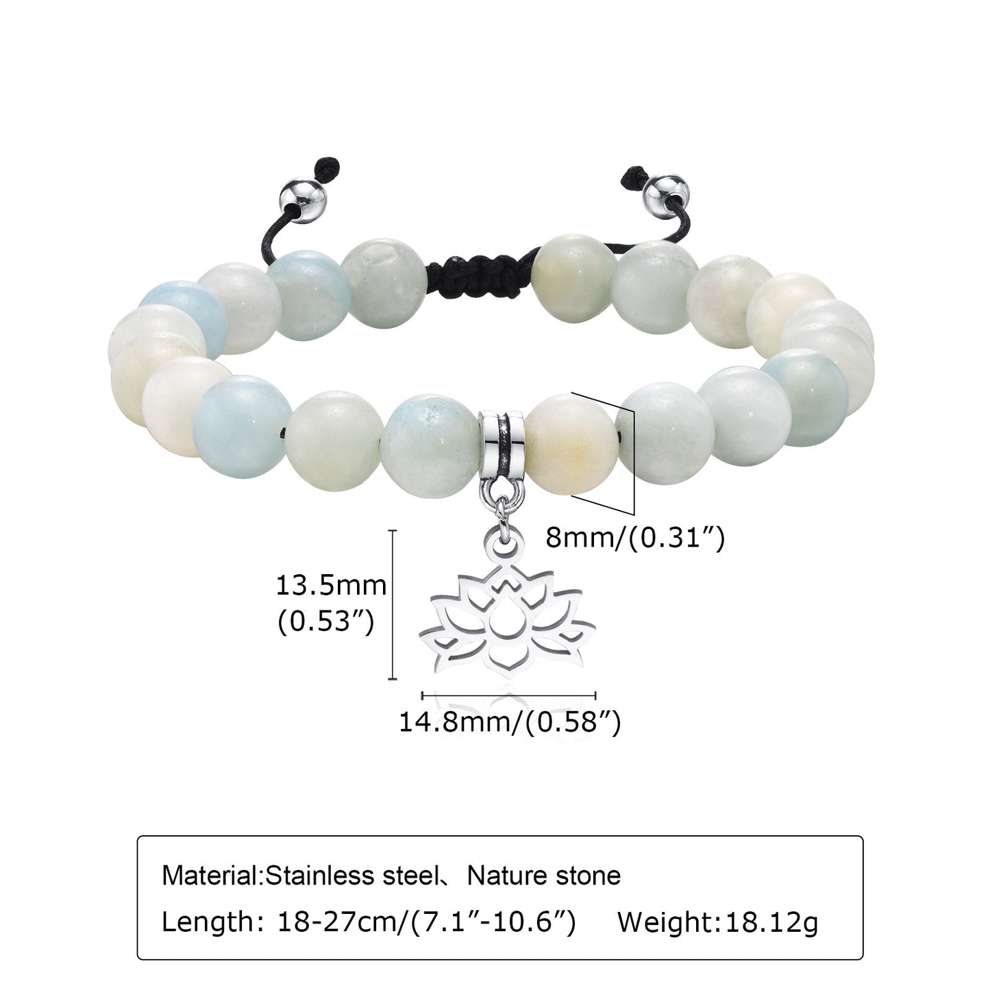 European And American Fashion Jewelry Wholesale Stainless Steel Pendant 20 Beads Beaded Bracelet Women's