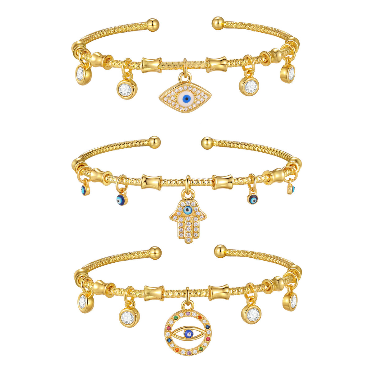 Devil's Eye Zircon Copper Bracelet