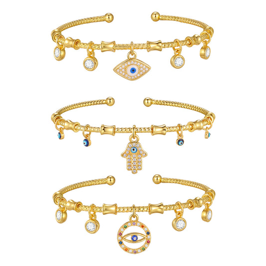 Devil's Eye Zircon Copper Bracelet