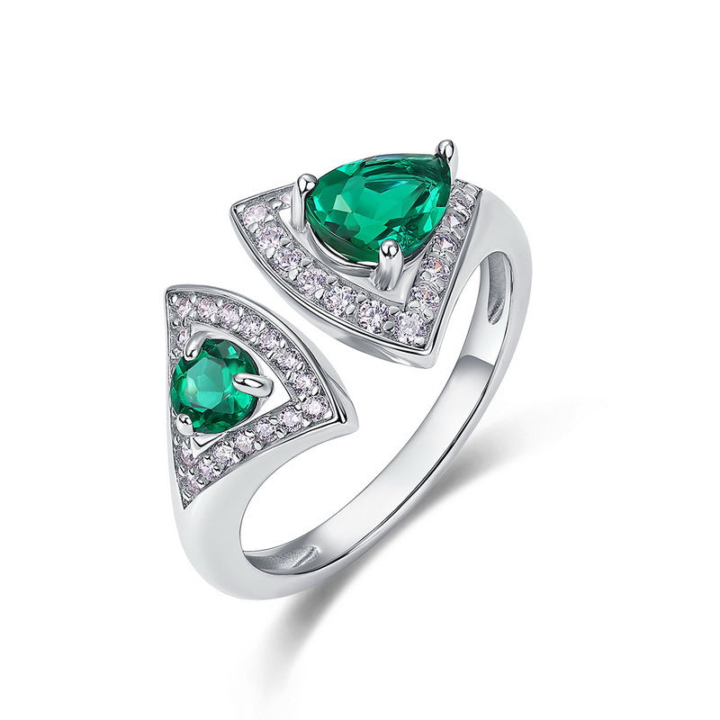 Planderful Gala Fireworks Ring – Light Luxury Fashion Personalized Emerald Treasure