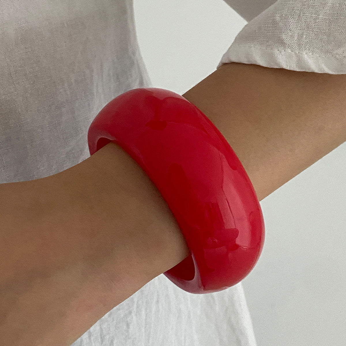 Planderful Vienna Verve Open Cuff Bracelet For Women Bold Red Blue Contrast Customizable Jewelry Statement