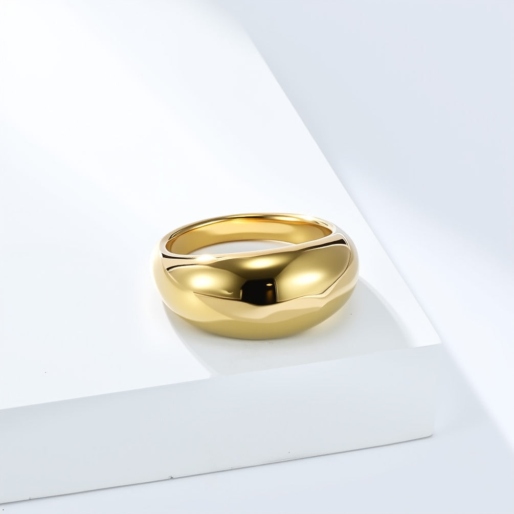 Stainless Steel Ring For Women 18K Gold Plated Personalized Hand Jewelry By Planderful