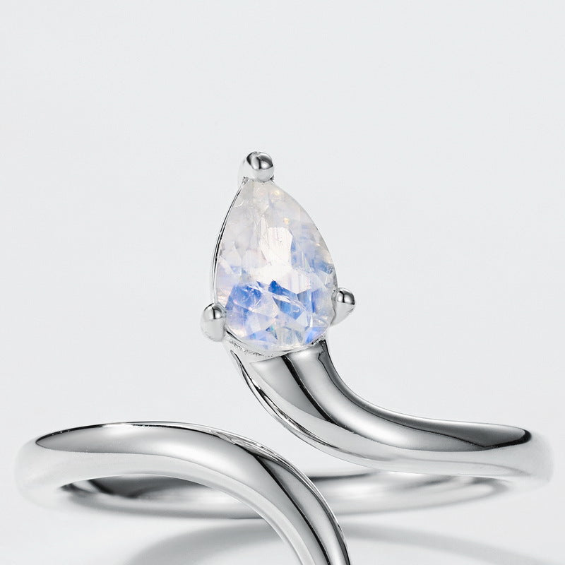 Planderful Everyday Genie Ring – European and American Fashion Serpentine Blue Moonlight Silver Ring