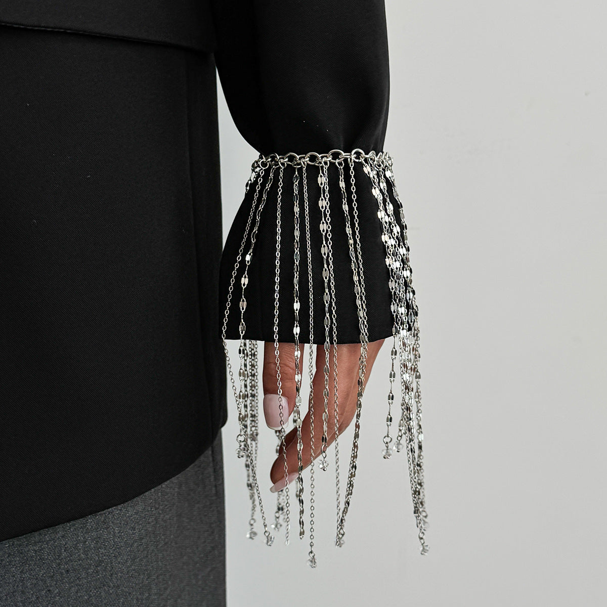 Creative Court Style Long Fringed Bracelet Geometric Exaggerated Chain Decorative