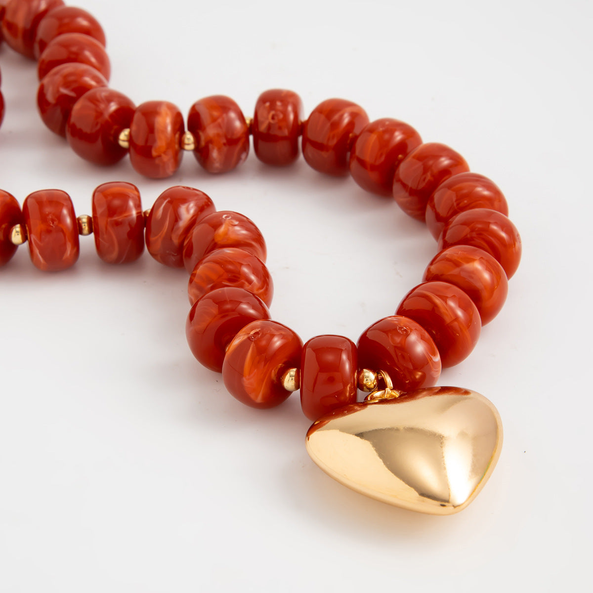 Candy-Color Heart Beaded Necklace