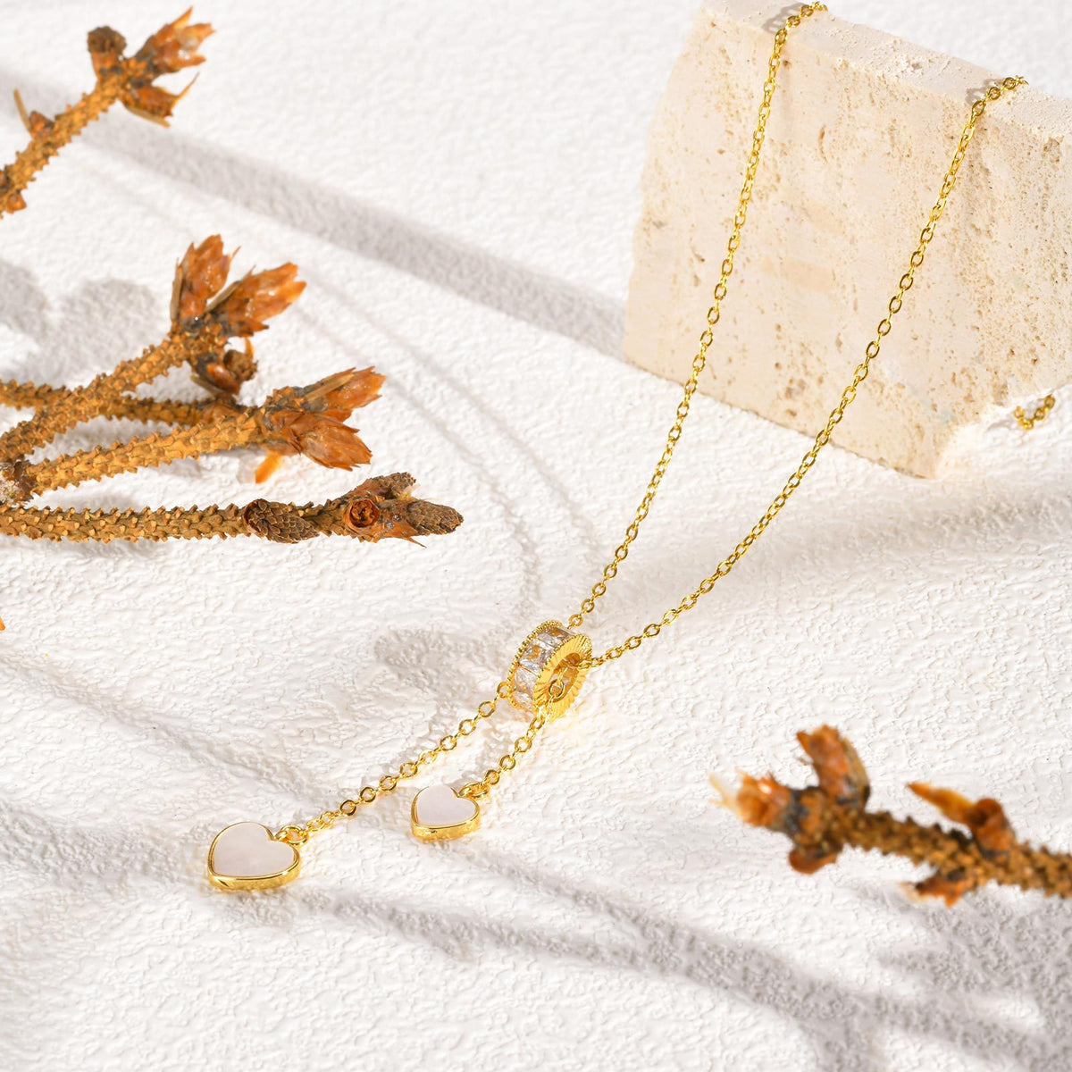 Japan & South Korea Wind Titanium Steel Necklace Women's Zircon