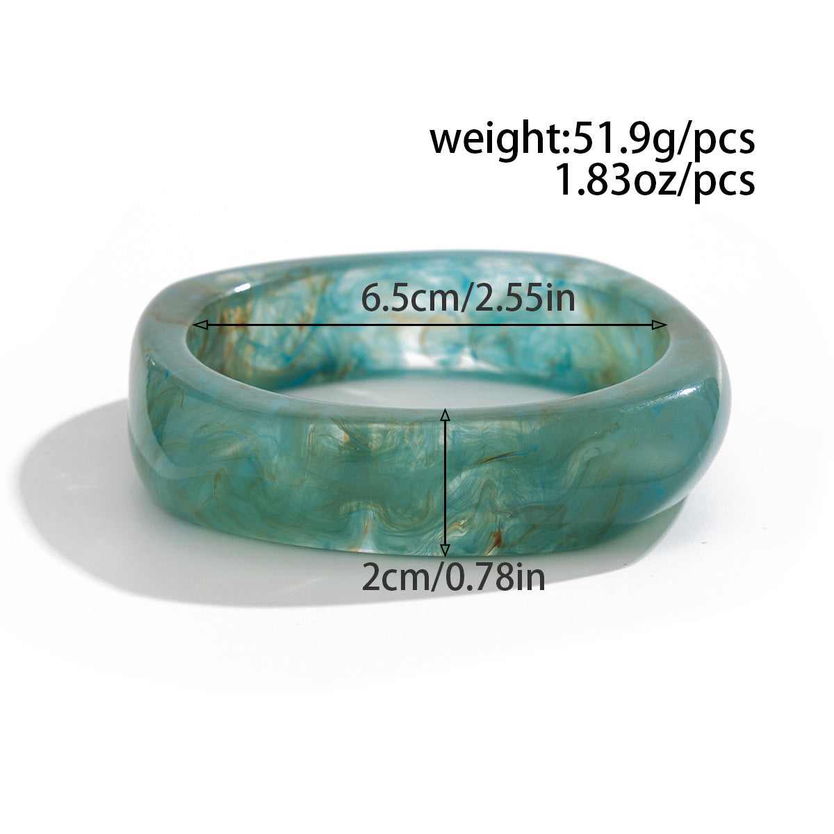 Planderful Geometric Alloy Bracelet Vienna Verve Translucent Circular Design For Women Statement Retro Chic