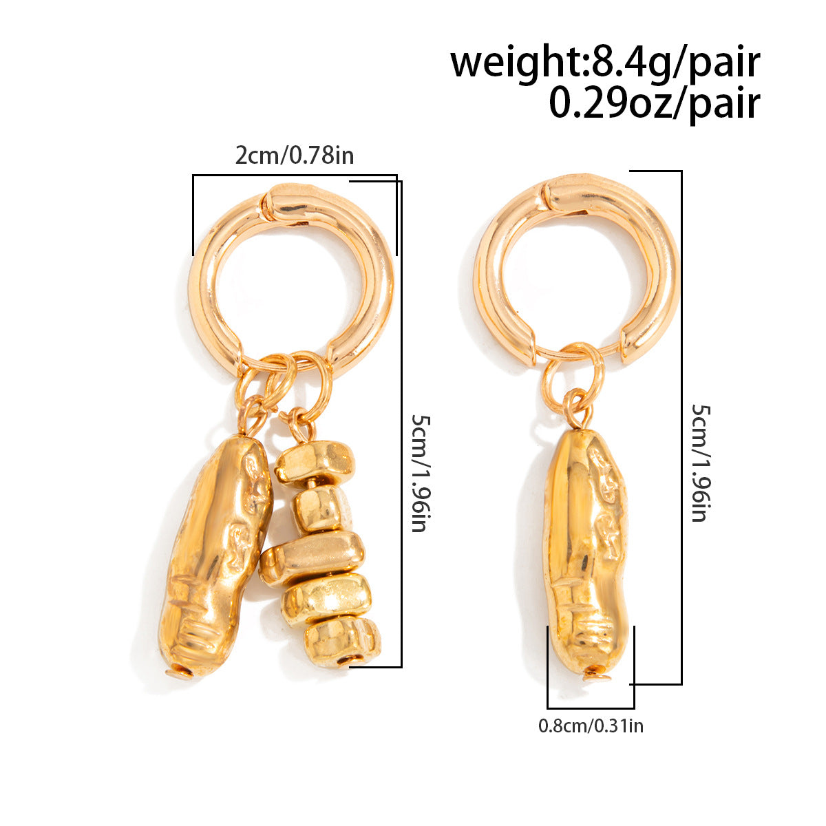 Planderful Titanium Steel Earrings Asymmetric Fringed Statement For Modern Women Vienna Verve