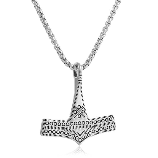 European And American Stainless Steel Thor Hammer Pendant