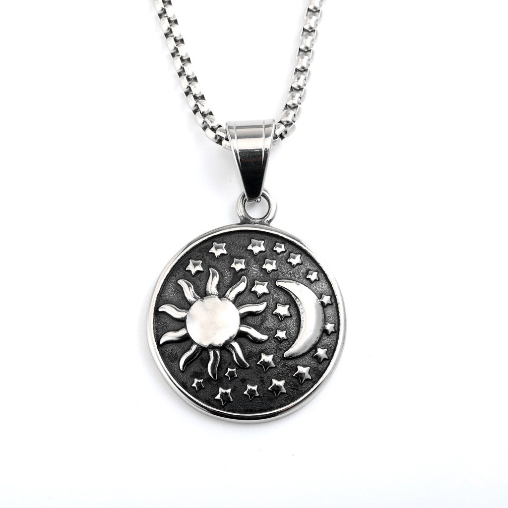 Vintage Stainless Steel Pendant Necklace