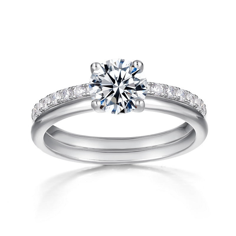 Planderful Stackable Moissanite Sterling Silver Ring
