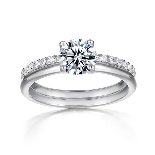 Planderful Stackable Moissanite Sterling Silver Ring