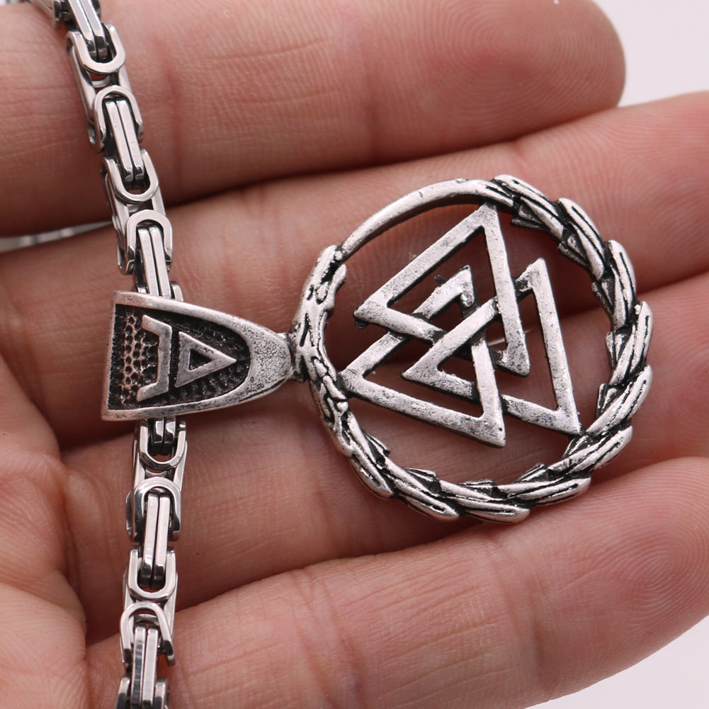 Viking Celtic Knot Titanium Steel Necklace for Men - Norse Legacy Collection