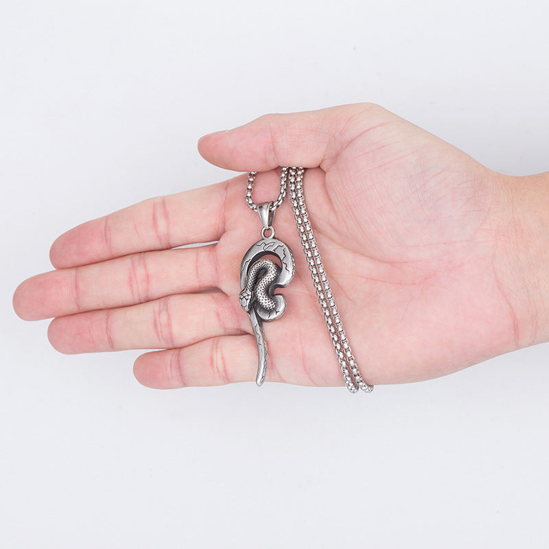 Steel Necklace - Statement Snake Pendant For Hip Hop Inspired Everyday Wear And Gift Idea