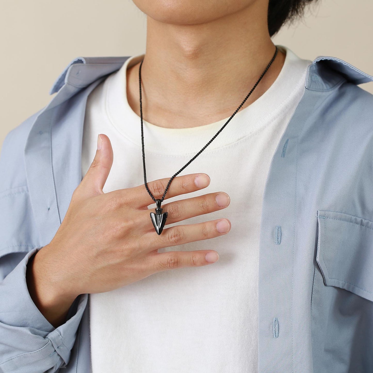 Personalized Titanium Steel Men's Jewelry Arrow Pendant