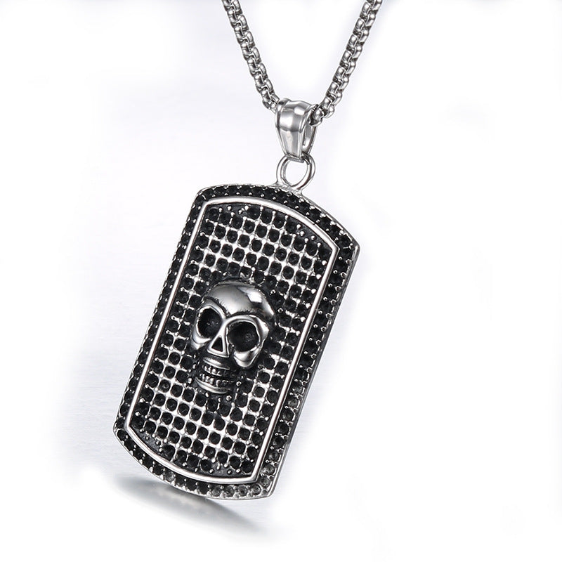 Bold Skull Titanium Steel Pendant - Personalized Retro Men's Jewelry