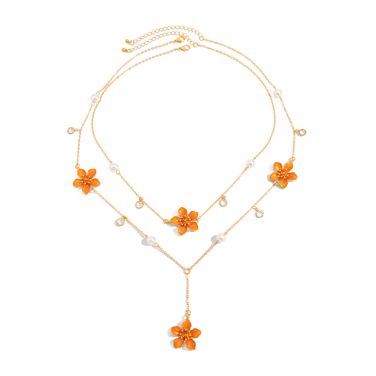 Bohemian Flower Pearl-Style Necklace