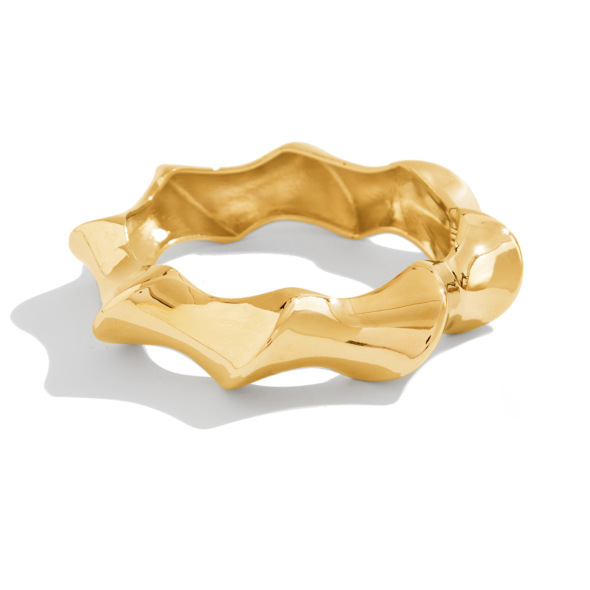 Planderful Vienna Verve Bracelet For Women Threaded Wave Design With Glossy Spring Buckle Statement Jewelry
