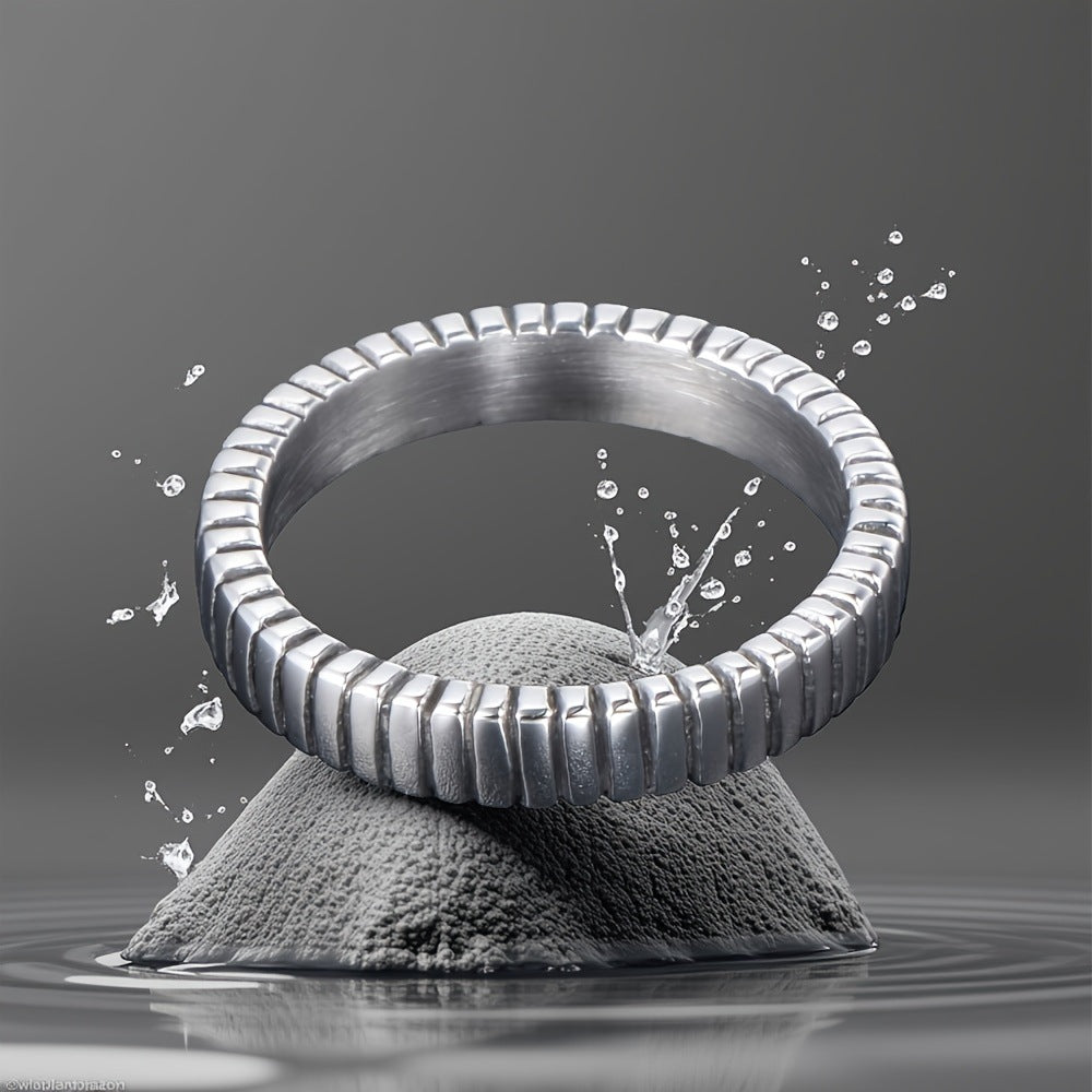 Titanium Steel Thin Ring Plaid Tail For Hipster Couples