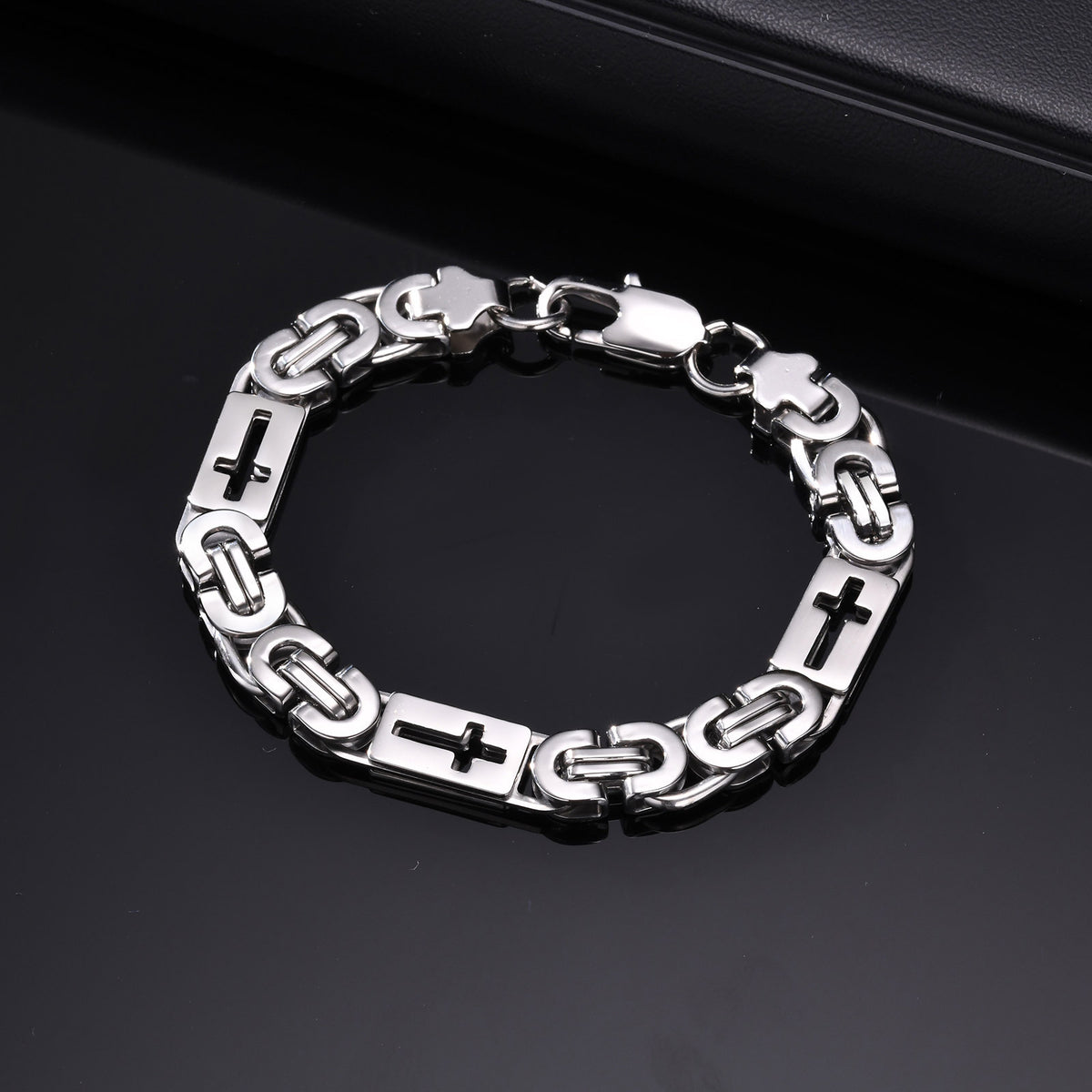 Cross Stainless Steel Bracelet for Men