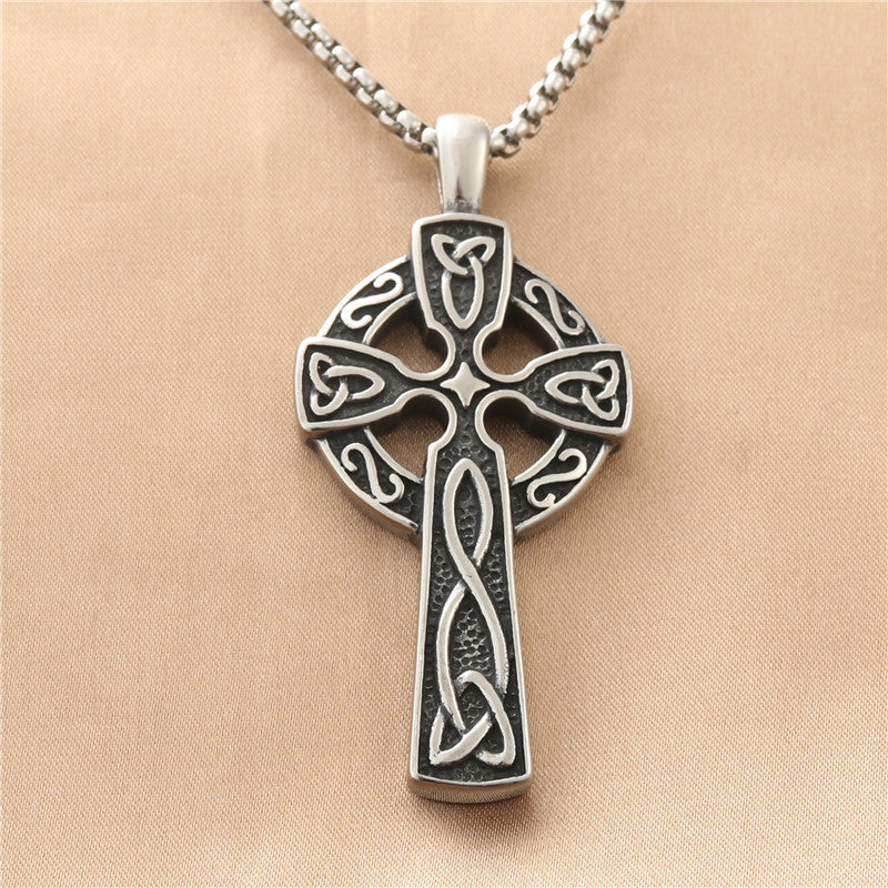 Titanium Steel Cross Pendant Personalized Punk Necklace
