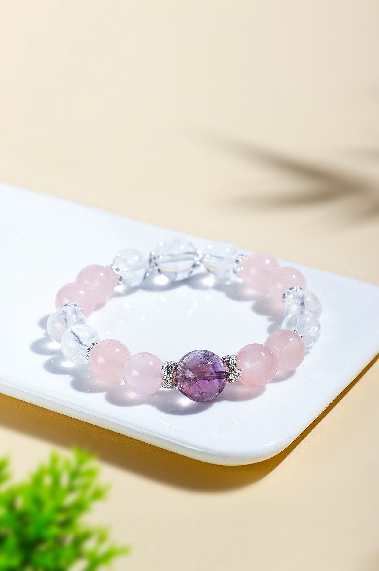 Planderful Fortune's Favor Bracelet – Elegant Pink Crystal Design